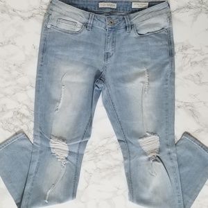 Guess low rise skinny Cindy fit distressed jeans